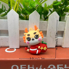 8pcs Year Dragon Keychain Bag Pendant Dragon Year Gift Toy