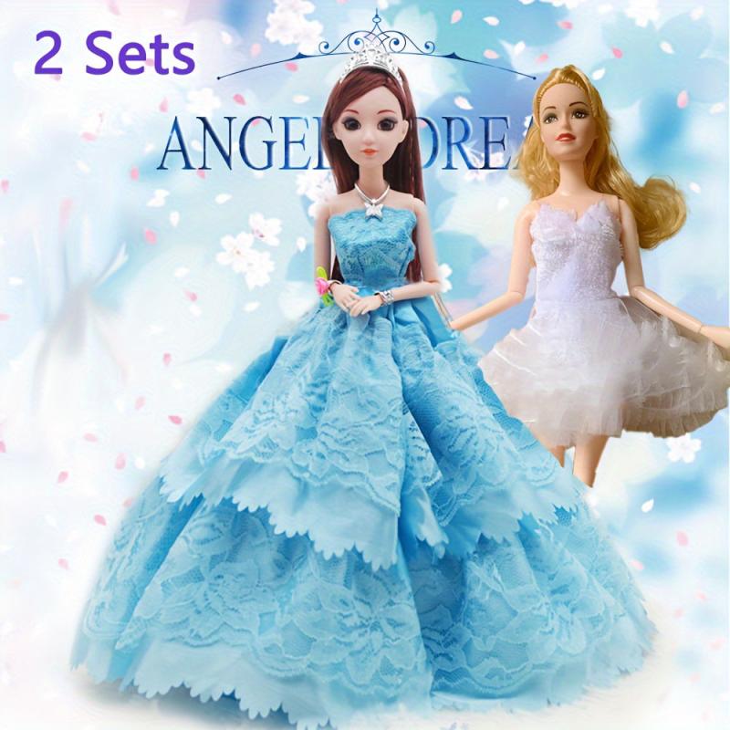 2pcs Lace Princess Party Dress Doll Clothes
