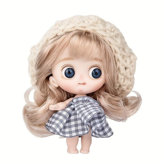 12 Pocket Doll With Hat Set Dress BJD Doll Ball Joint Christmas Holiday Gift Toy
