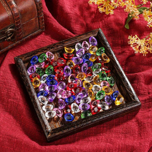 30pcs Glaze Crystal Glass Copper Urn Year Ornaments