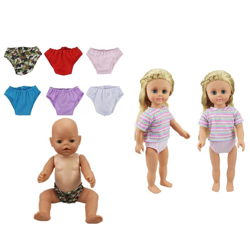 6pcs Mixed Color Doll Panties Set for 45-72 Cm Dolls