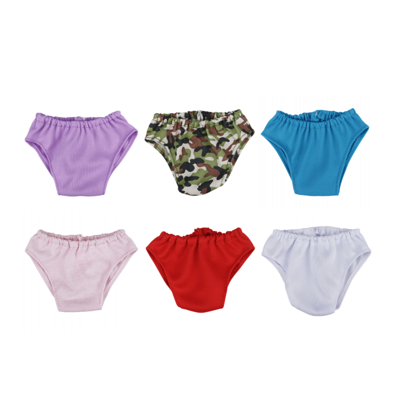6pcs Mixed Color Doll Panties Set for 45-72 Cm Dolls