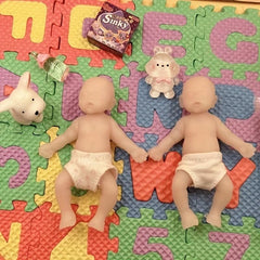 Mini Reborn Doll Solid Silicone Doll Plain Body Doll Makeup Film