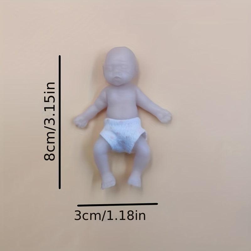 Mini Reborn Doll Solid Silicone Doll Plain Body Doll Makeup Film