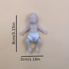 Mini Reborn Doll Solid Silicone Doll Plain Body Doll Makeup Film