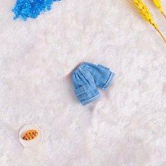 1pc 3 8cm1 50inch Doll Denim Cargo Shorts OB11 Doll Clothing