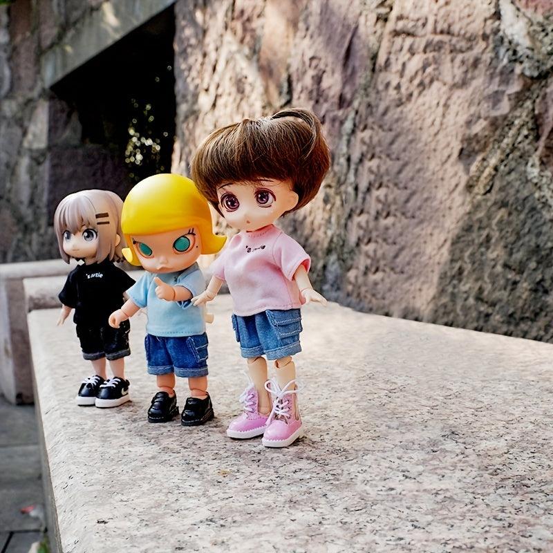 1pc 3 8cm1 50inch Doll Denim Cargo Shorts OB11 Doll Clothing