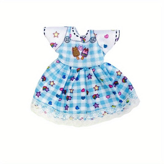 6 Inch Doll Clothes Princess Girl Doll Dress Outfits Cartoon Casual Skirt