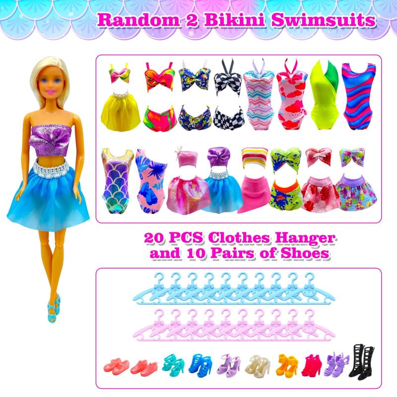 50pcs Clothes for 29-21cm & 30-48cm Dolls