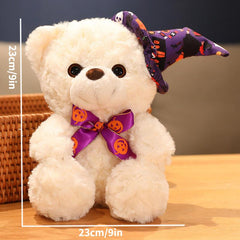 Halloween Plush Bear Stuffed Animal Doll Soft Bear Wear Hat Toys