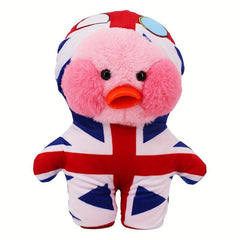 Yellow Duck Flag Pattern Clothing Set with Hat