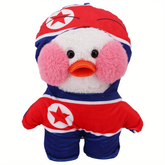 Yellow Duck Flag Pattern Clothing Set with Hat