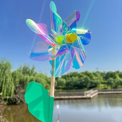 DIY Plastic Windmill Toy for Outdoor Garden Decoration