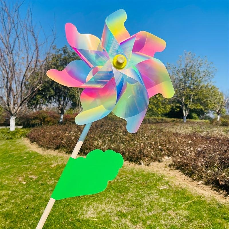 DIY Plastic Windmill Toy for Outdoor Garden Decoration
