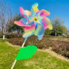 DIY Plastic Windmill Toy for Outdoor Garden Decoration