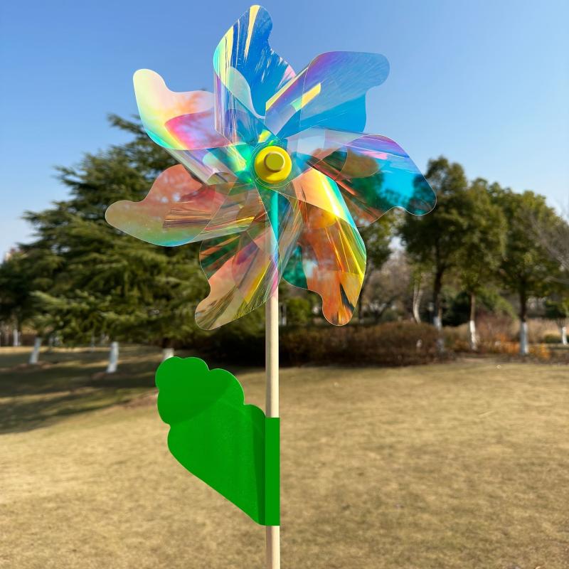 DIY Plastic Windmill Toy for Outdoor Garden Decoration