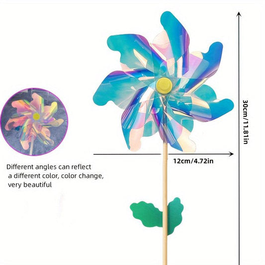 DIY Plastic Windmill Toy for Outdoor Garden Decoration