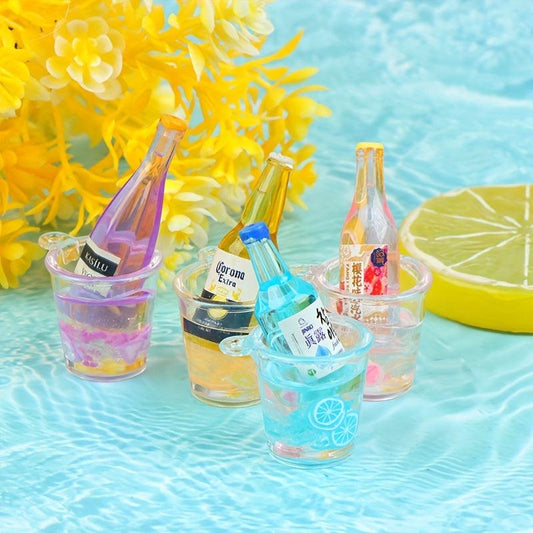 1/12 Dollhouse Wine Bottle Cup Fruit Model DIY Pendant Toy