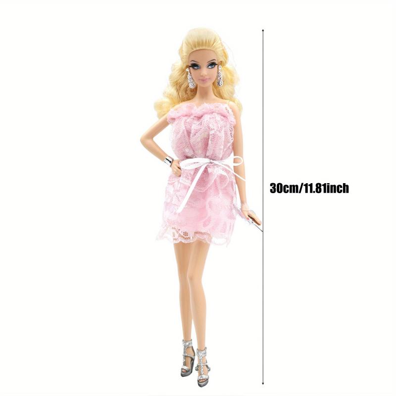 81 Inch Polka Dot Lace Dress Pink Dress Model Party Birthday Wedding Gift
