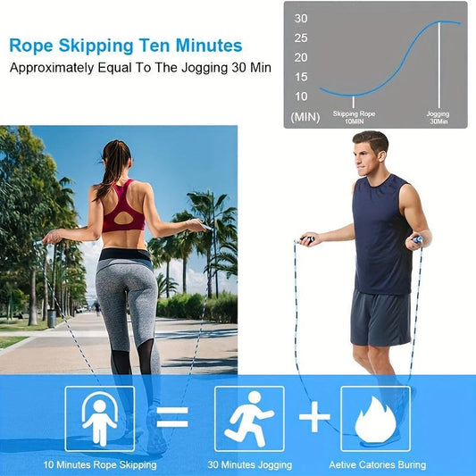 Adjustable Tangle-Free Jump Rope For Fitness Exercise