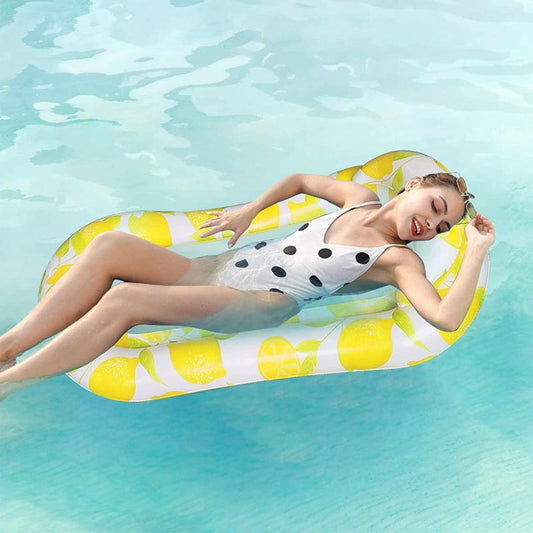 Inflatable Lemon Mesh Floating Row Recliner