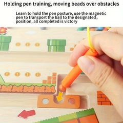 Wooden Magnetic Mushroom House Puzzle