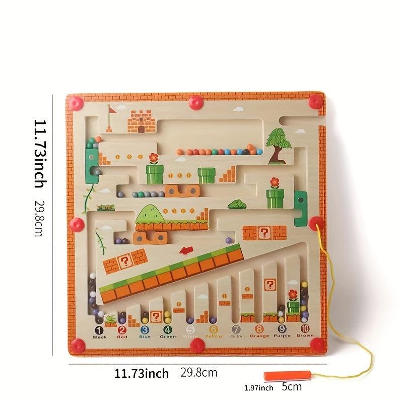 Wooden Magnetic Mushroom House Puzzle