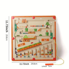 Wooden Magnetic Mushroom House Puzzle
