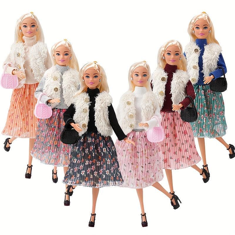 Doll Winter Coat Jacket Clothes Set for 11.5 Inch Dolls