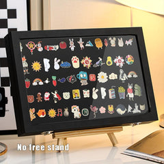 Large Pin Display Case 13.8x9.5 Inch Dustproof PU Display Frame