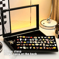 Large Pin Display Case 13.8x9.5 Inch Dustproof PU Display Frame