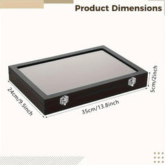 Large Pin Display Case 13.8x9.5 Inch Dustproof PU Display Frame