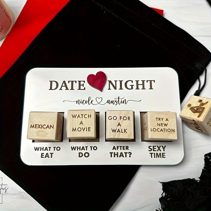 Date Night Dice For Couples - Wooden Gift Set