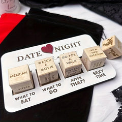 Date Night Dice For Couples - Wooden Gift Set