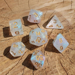 Pearlescent Polyhedral Dice Set for Table Games