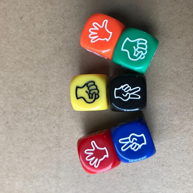 Rock Paper Scissors Game Dice Punching Fun Dice Small Toy