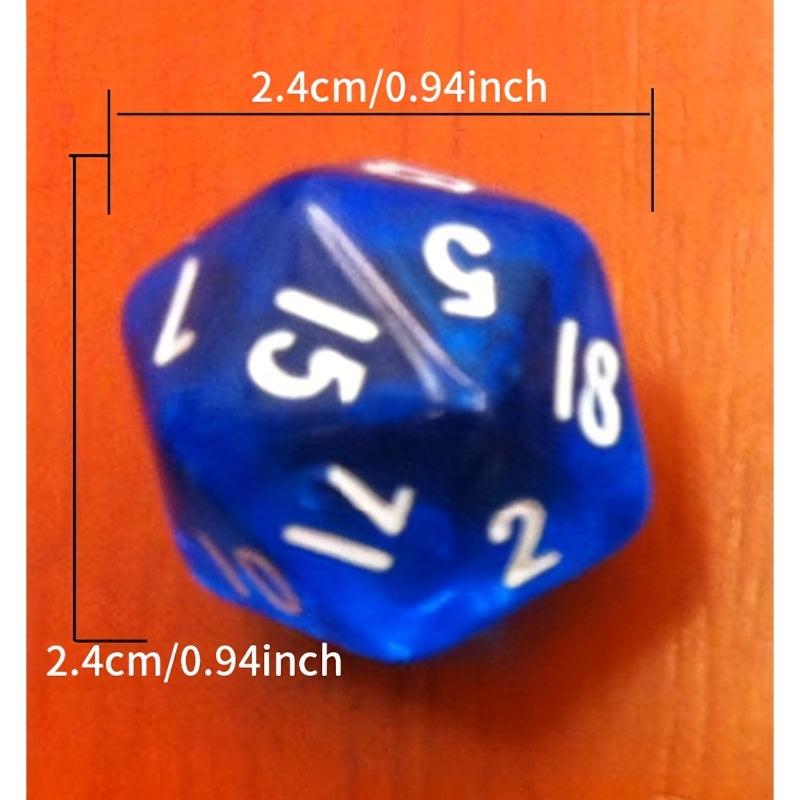 20 Sided Transparent Red Dice - D20 Attack Value Dice