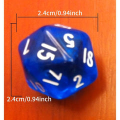 20 Sided Transparent Red Dice - D20 Attack Value Dice