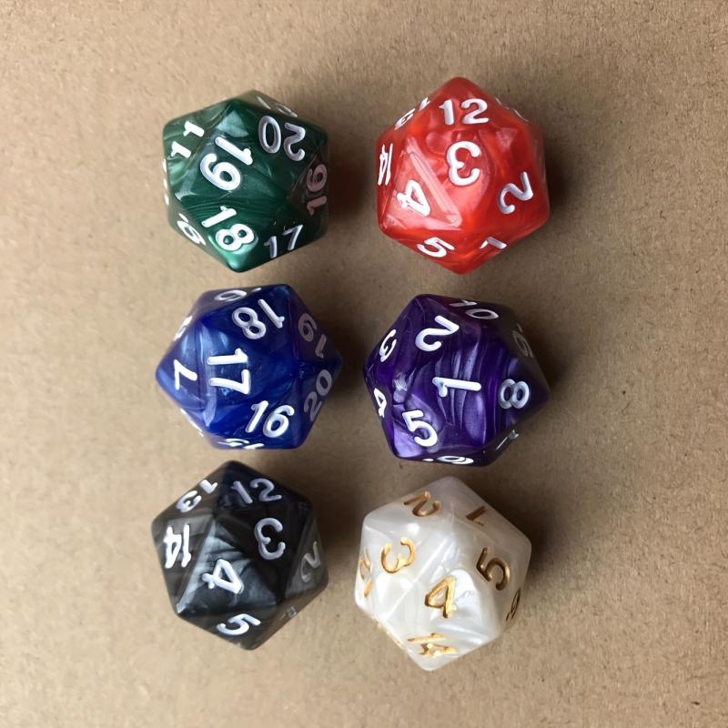 20 Sided Transparent Red Dice - D20 Attack Value Dice