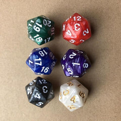 20 Sided Transparent Red Dice - D20 Attack Value Dice