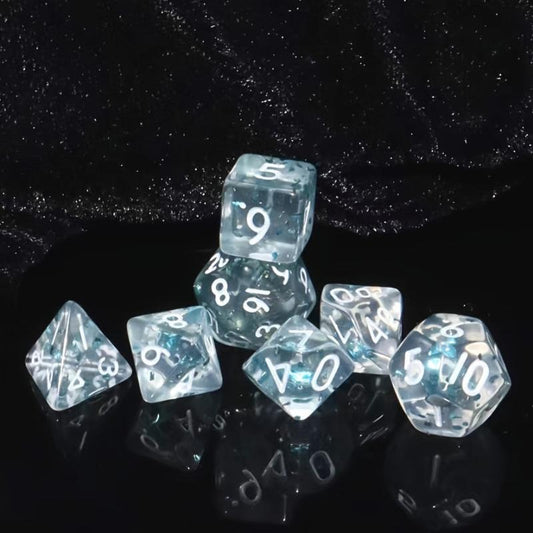 7pcs Mini Acrylic Polyhedral Dice Set For Role Play