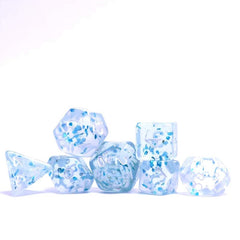 7pcs Mini Acrylic Polyhedral Dice Set For Role Play