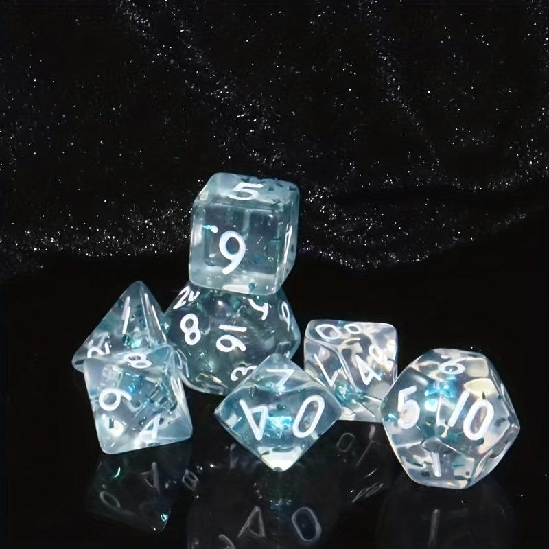 7pcs Mini Acrylic Polyhedral Dice Set For Role Play