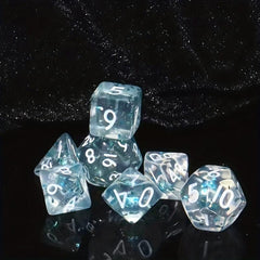 7pcs Mini Acrylic Polyhedral Dice Set For Role Play