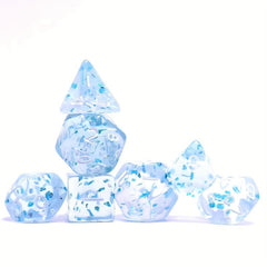 7pcs Mini Acrylic Polyhedral Dice Set For Role Play