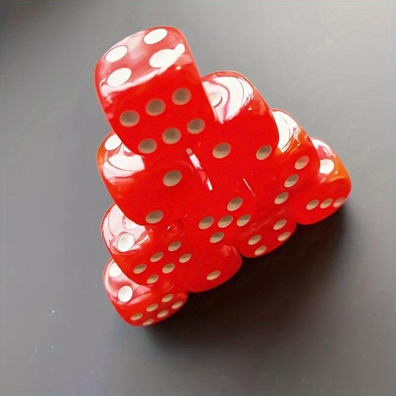 10pcs Red Game Dice Set for Family Board Game Accessories