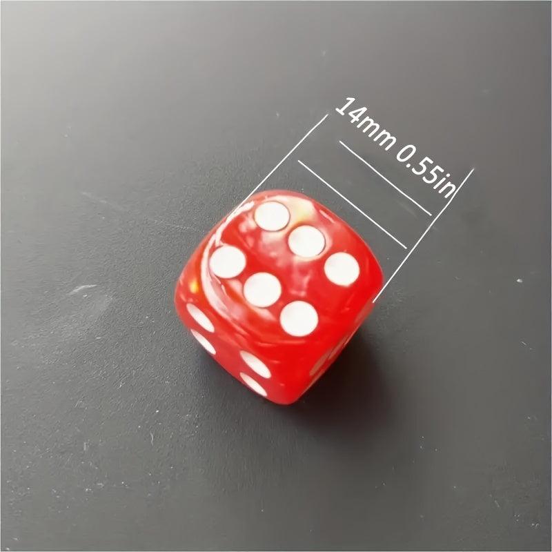 10pcs Red Game Dice Set for Family Board Game Accessories