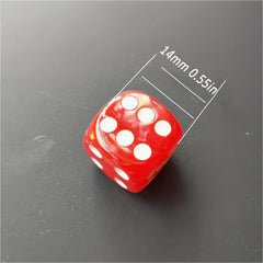 10pcs Red Game Dice Set for Family Board Game Accessories