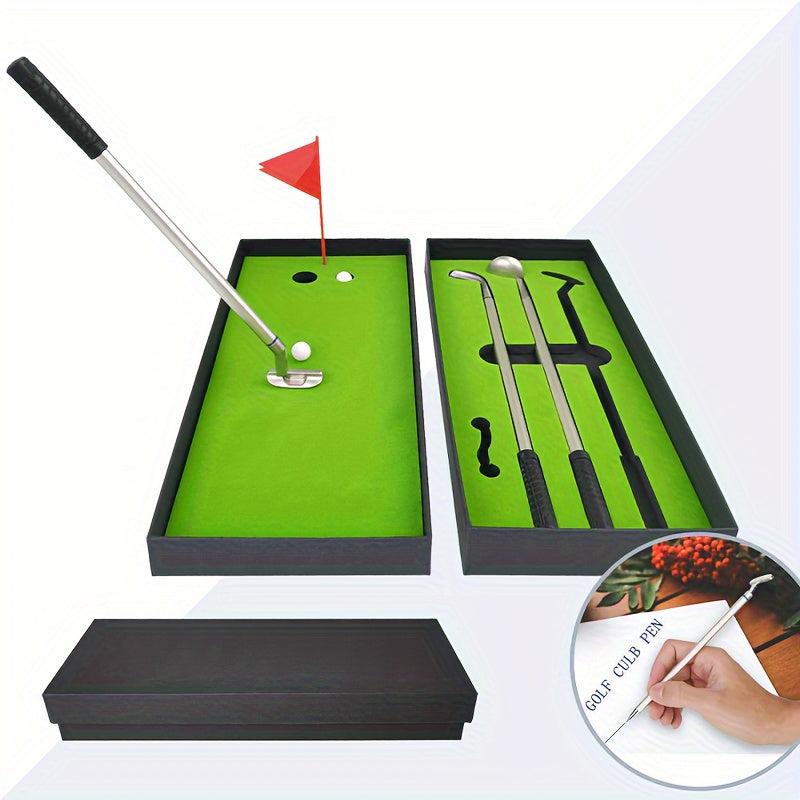 Mini Desktop Golf Pen Set - Creative Golf Club Ballpoint Pens