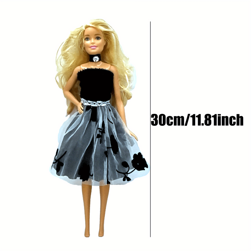 30cm Doll Dress with Mesh Skirt & Neckband Accessories